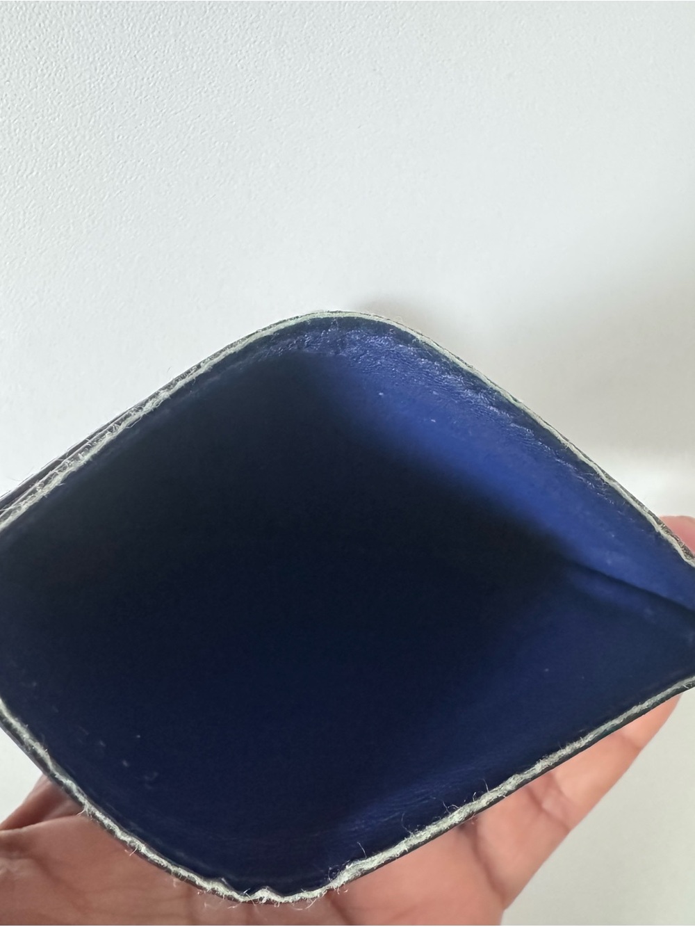 Authentic Celine Solo Calfskin Leather Card Holder with Gold Logo/ visible wear - Picture 5 of 7